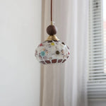 Glass Walnut LED Pendant Lamp Nordic Modern Dining Room Light Hanglamp