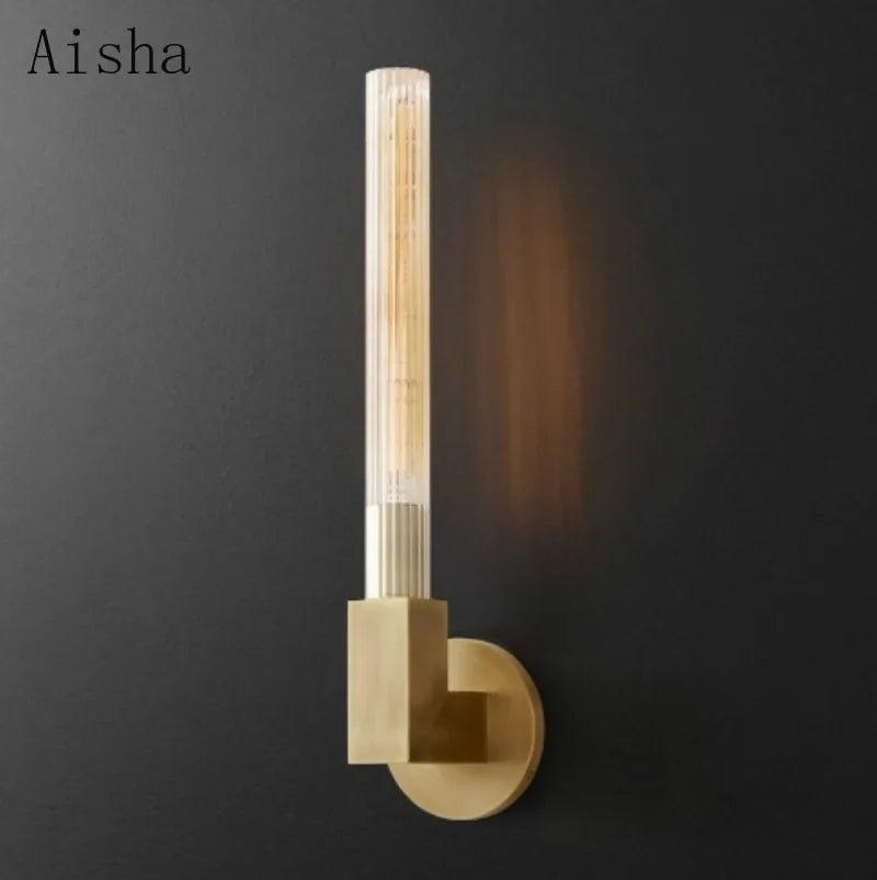 Retro Glass Wall Sconces for Hotel Clubhouse Corridor and Bedroom