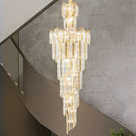 Crystal Chandelier: European Villa Hotel Luxury Hollow Building Middle Floor Lighting