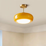 Glass Copper LED Ceiling Light Fixture for Home Decor Porch Hallway Room