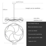 Modern Metal Ceiling Chandelier: Minimalist Design, Retro Style, LED Lights for Living Room