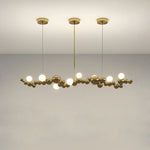 Dimmable LED Hanging Pendant Light for Living Room - Gold Silver Luminaire