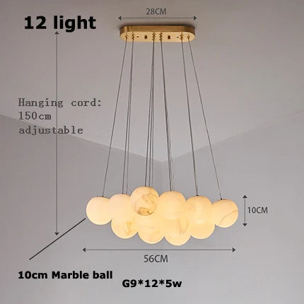 Pingpong G9 LED Chandelier Lighting for Living Room