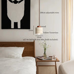 Afralia™ Yellow Travertine Wabi Sabi LED Pendant Lights for Home Decor