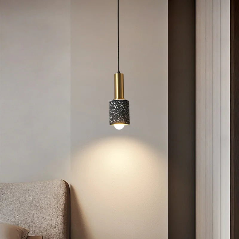 Afralia™ Terrazzo LED Pendant Lamps: Modern Nordic Home Decor Lighting for Living Room, Kitchen & Bar
