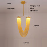 LED Aluminum Ceiling Chandelier Lighting Hanging Lamps for Foyer