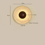 Afralia™ Nordic LED Wall Lamp Wood Yellow Travertine Mirror Light