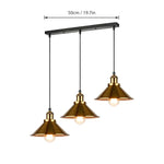 Vintage Industrial Chandelier - Retro Loft 3-Head Pendant Lamp in High-Quality Black Gold Finish