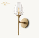 Tulip LED Glass Wall Sconce for Bedroom Bathroom Living Room - Modern Indoor Lighting