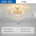 Afralia™ K9 Crystal Gold Chandelier Ceiling Light | Bedroom Home Decor LED Ceiling Lamp