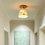 Shell Tiffany Glass Canopy LED Ceiling Light