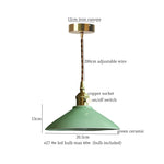 Afralia™ Cyan Ceramic LED Pendant Light for Loft Cafe Bar Decor
