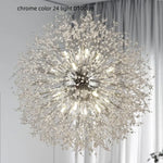 Afralia™ Dandelion Gold/Chrome Chandelier with Crystals, G9 Pendant Lights for Elegant Lighting