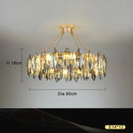 Crystal Chandelier Light: Modern LED Pendant Lamp for Bedroom & Living Room.