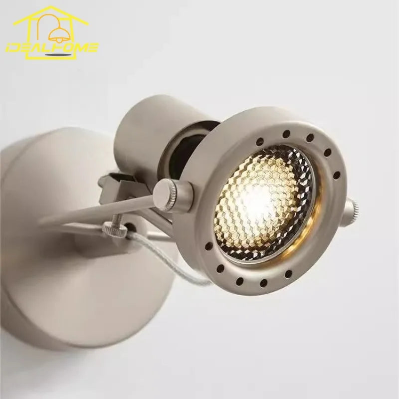 LED Industrial Bedroom Wall Lamp Black/Nickel Mounted Studio Cafe Background