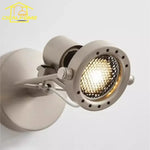 LED Industrial Bedroom Wall Lamp Black/Nickel Mounted Studio Cafe Background