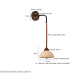 Yellow Travertine LED Wall Lamp for Home Decor