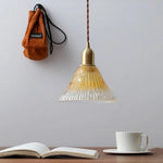 Copper Glass LED Pendant Lamps Modern Style Nordic Hanging Light Fixtures