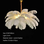Feather Nordic Chandelier Ceiling Light - Home Decor for Living Room and Bedroom