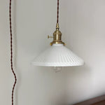 Ceramic Copper LED Wall Lights Pull Chain Switch Nordic Bedside Lamp