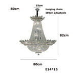 K9 Crystal Chrome LED Chandelier for Trendy Living Room Lighting