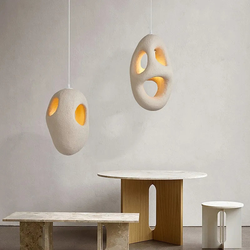 Wabi Sabi Resin Pendant Lights, E27 Bulb Compatible