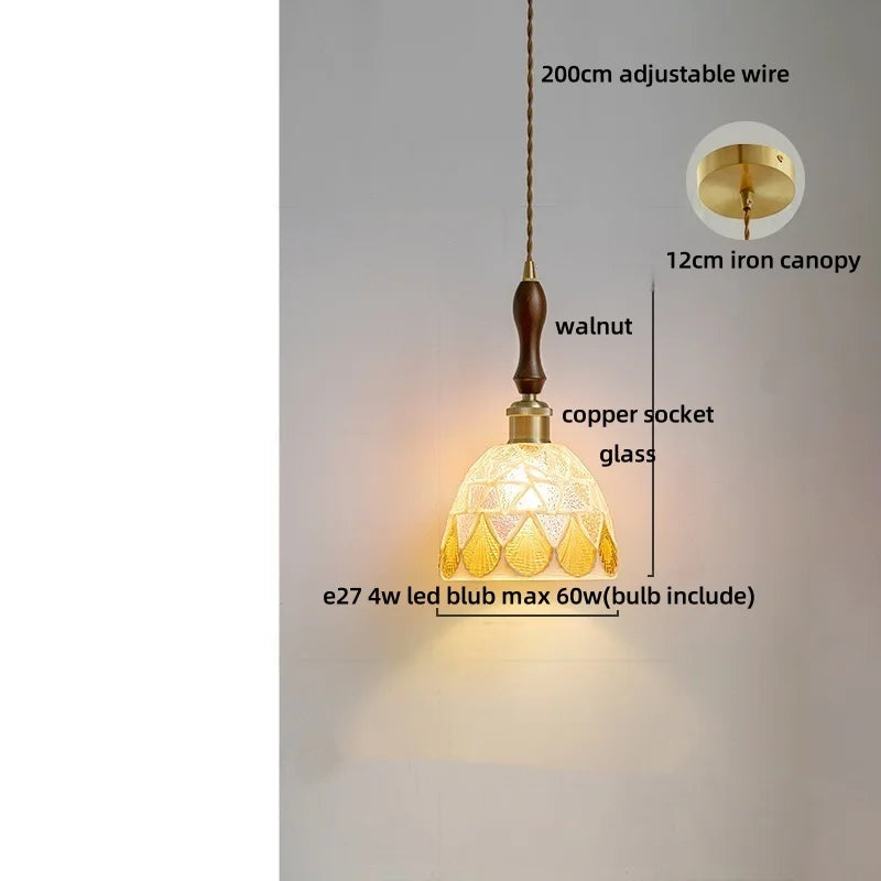 Colorful Glass Shell LED Pendant Lamp for Living & Dining Room