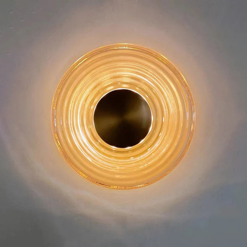 Glass Ripple Copper Wall Sconce