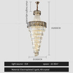 Elegant Crystal Chandelier for Duplex Spiral Staircase and Living Room