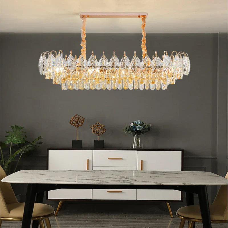 Brilliance Crystal Chandelier for Luxe Living & Dining Rooms.