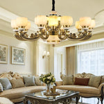 Jade Chandelier: Stylish Chinese Zen Living Room Lamp for Duplex Building by Guangdong Zhongshan