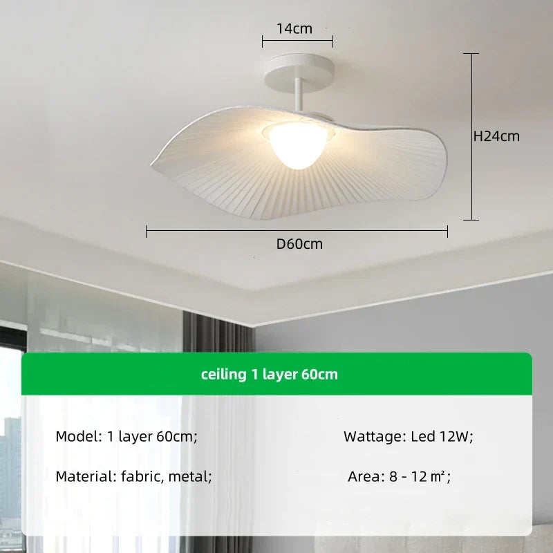 Fabric LED Pendant Chandelier: Modern Nordic Lighting for Dining Room, Bar, Home Decor