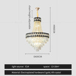 Crystal Chandelier Spiral Staircase Living Room Lamp Texture Design
