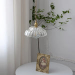 Afralia™ Glass Flower LED Pendant Light, Adjustable Knob Switch, Modern Design