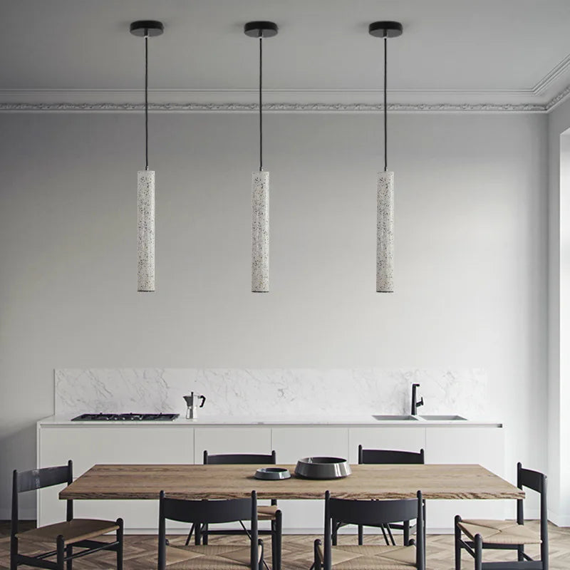 Afralia™ Terrazzo LED Pendant Lamp Industrial Decor Nordic Modern Lighting