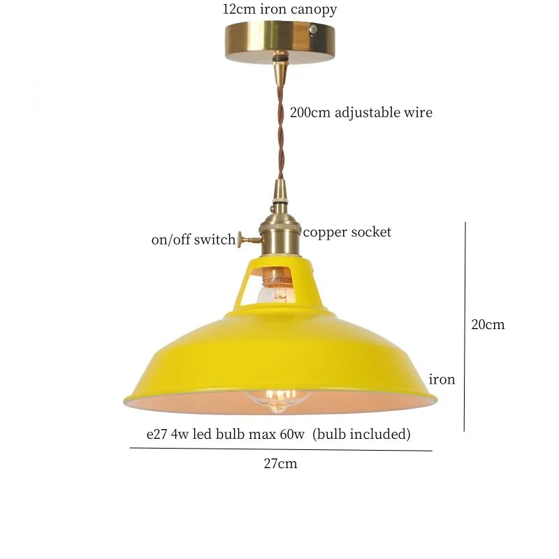 Blue Iron Art LED Pendant Light, Nordic Modern Style for Home and Commercial Spaces