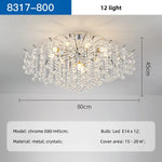 Chrome LED Ceiling Lights E14 Chandelier for Living Room Home Decor