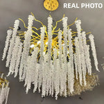 Afralia™ Crystal Tassel LED Branch Chandelier for Dining Room and Home Decor