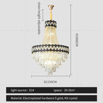 Crystal Chandelier Spiral Staircase Living Room Lamp Texture Design