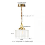 Clear Glass Copper LED Pendant Lamp for Home Decor & Lighting