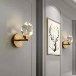 Crystal LED Copper Wall Sconce - Modern Luxury Wall Light Fixture