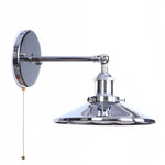 Afralia™ Vintage LED Wall Lights Pull Chain Lens Stair Aisle Bedside Lamp Iron Lightings