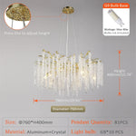 Crystal Tassel Chandelier Luxury Pendant for Home, Living Room, Dining Room, Hotel Hall