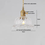 Copper Glass LED Pendant Light for Modern Home Decor - Hanging Lamp