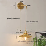White Glass LED Wall Lamp with Pull Chain Switch - Modern Nordic Design