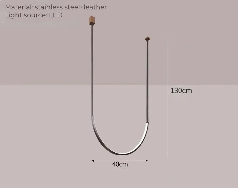 Nordic Leather Chandelier LED Pendant Light for Home and Restaurant