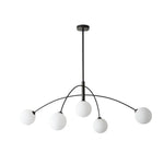 Nordic Pendant Light Chandelier Suspended Milky Glass Designer Ceiling Lamp.