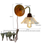 Afralia Glass LED Wall Sconce Lamp Colorful Living Room Bedroom Mirror Stair Light