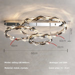 Crystal Chandelier Pendant Light - Dimmable Modern Luxury LED Chrome Luminaria