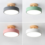 Acrylic Wood LED Ceiling Light – Nordic Indoor Lighting Fixture